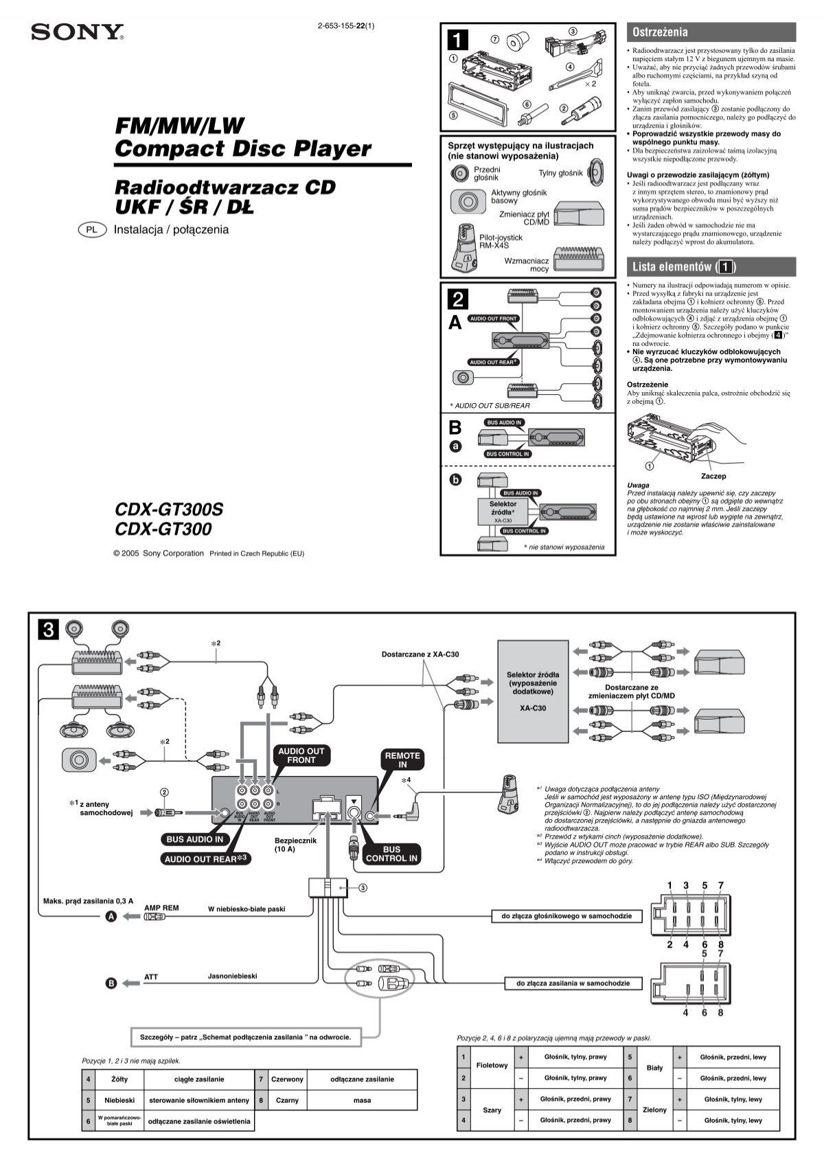 Автомагнитола sony cdx gt500 инструкция