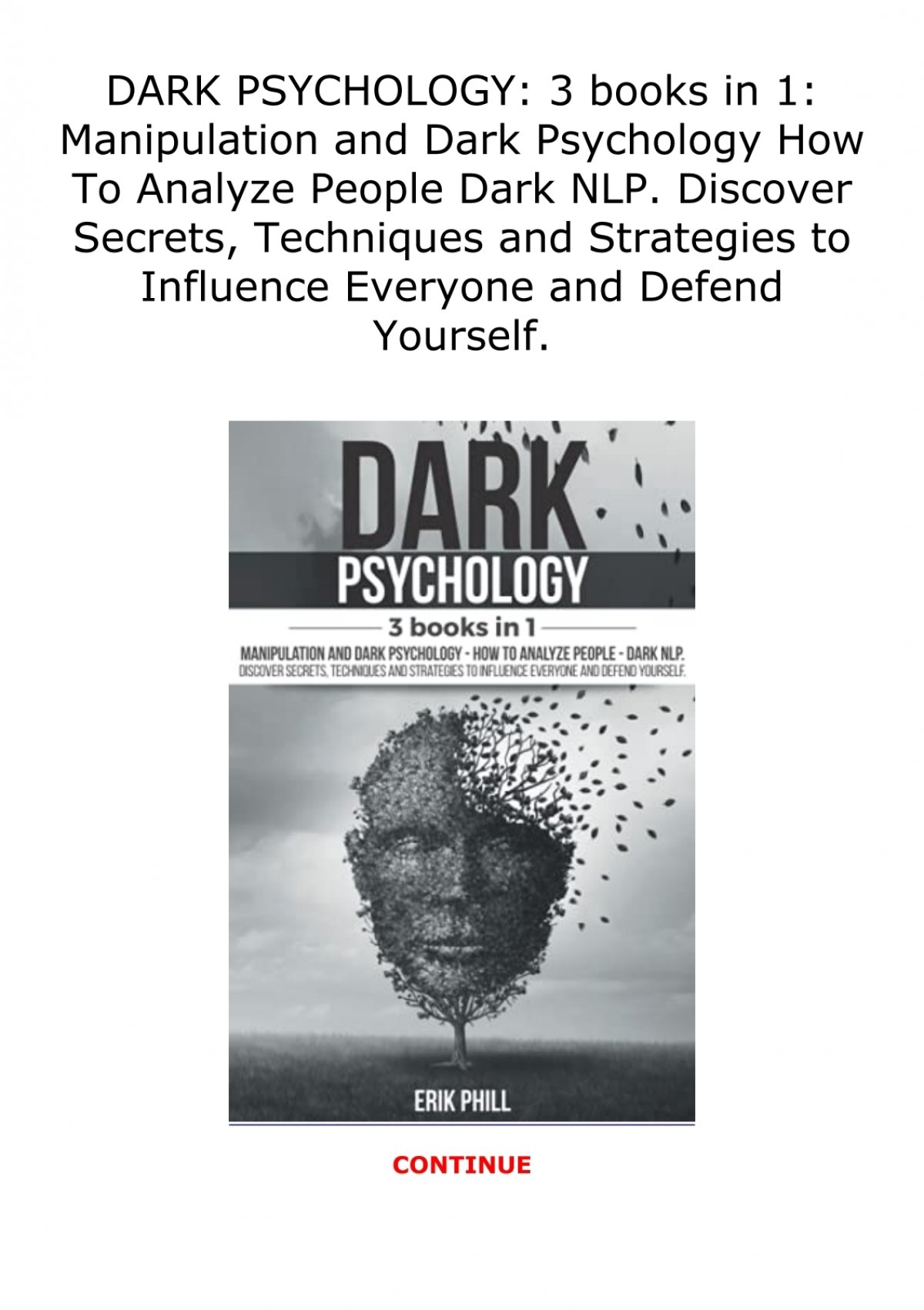 SOLUTION: Pdfcoffee com dark psychology 3 books in 1 manipulation and dark  psychology persuasion and dark psychology dark nlp the definitive guide to  detect and defend yourself from dark psychology secrets pdf