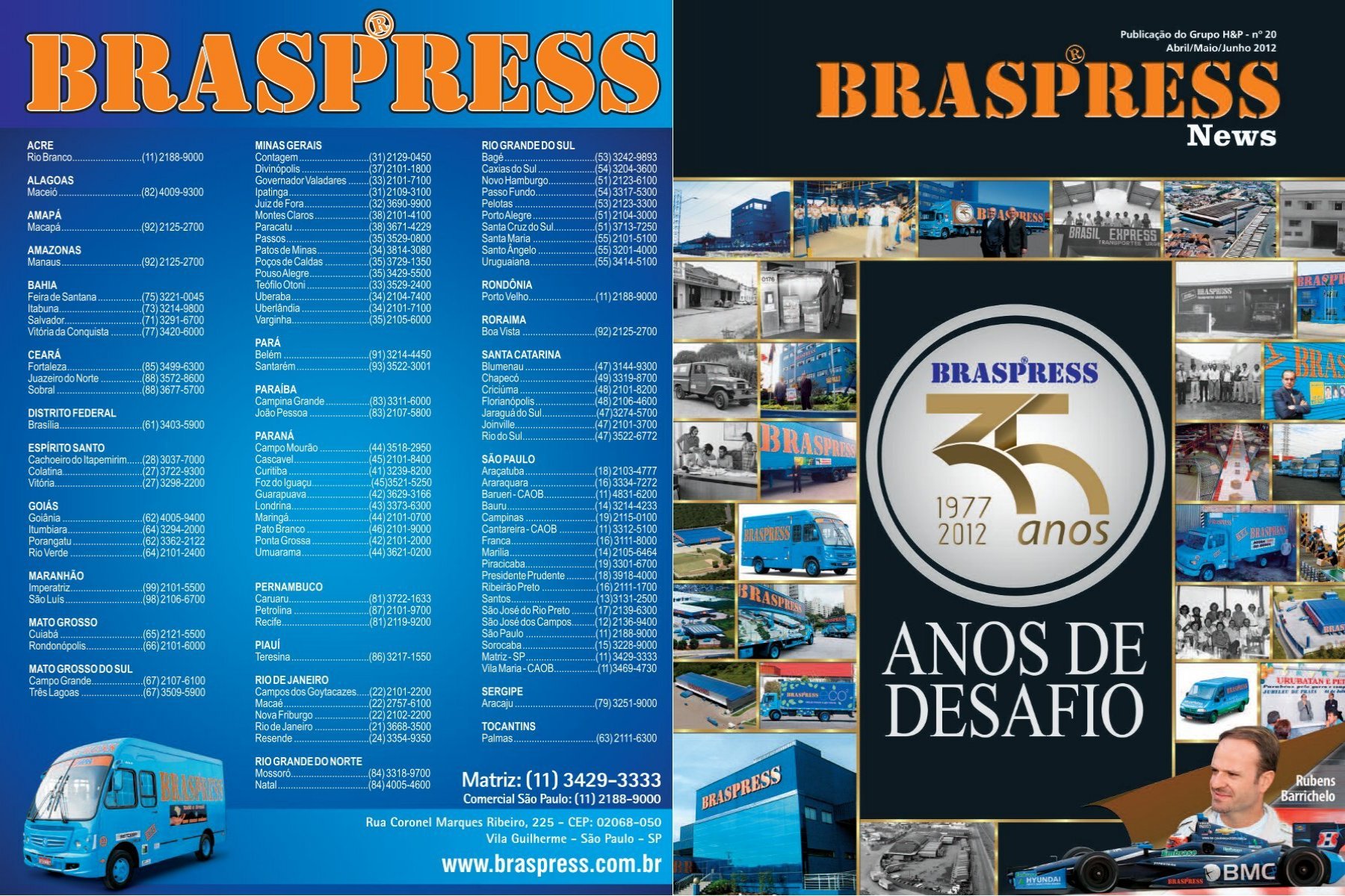 Braspress comemora 35 anos de história - Agência Transporta Brasil