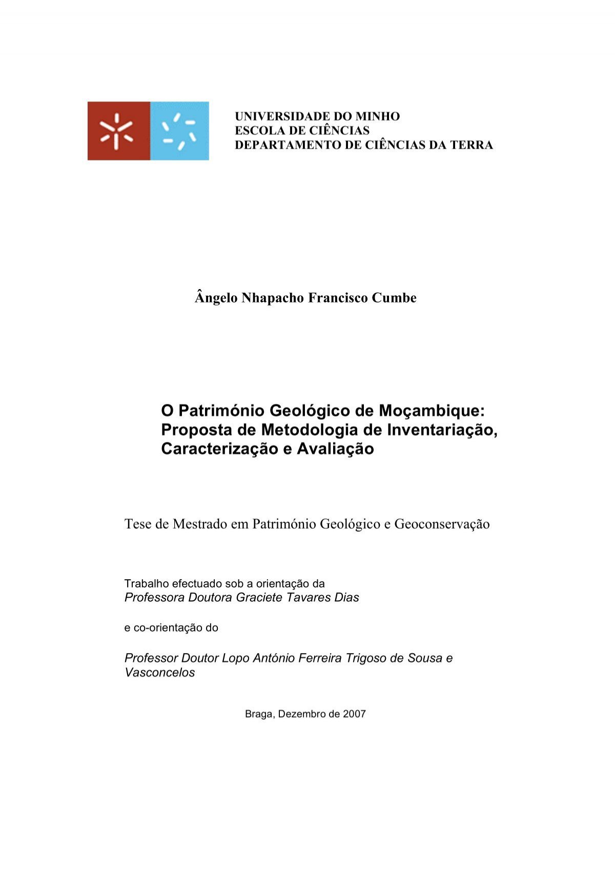 Extracto da carta geológica de Portugal à escala 1/50 000 (folha 38-B
