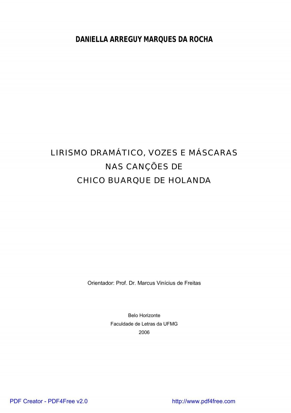 Biscate - Chico Buarque, PDF, Francisco de Assis