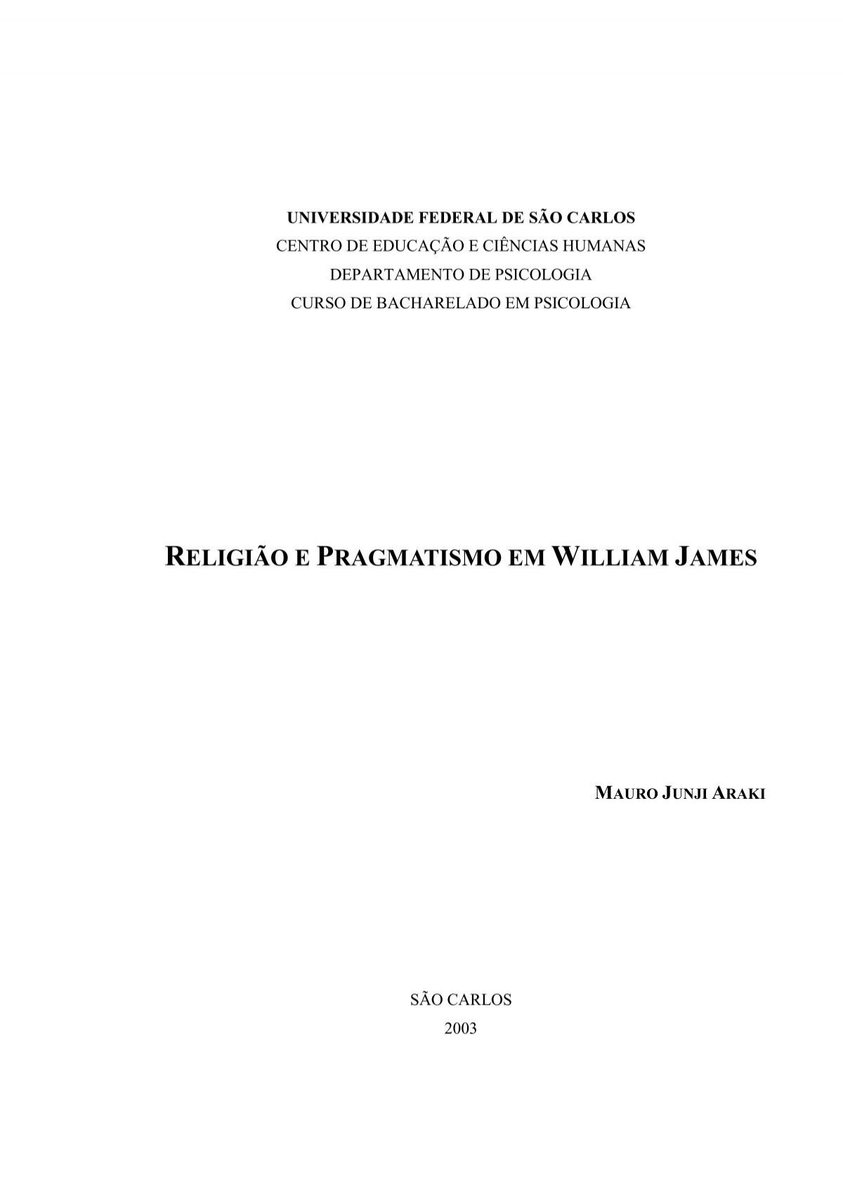 William James - Pesquisas - Psicologia