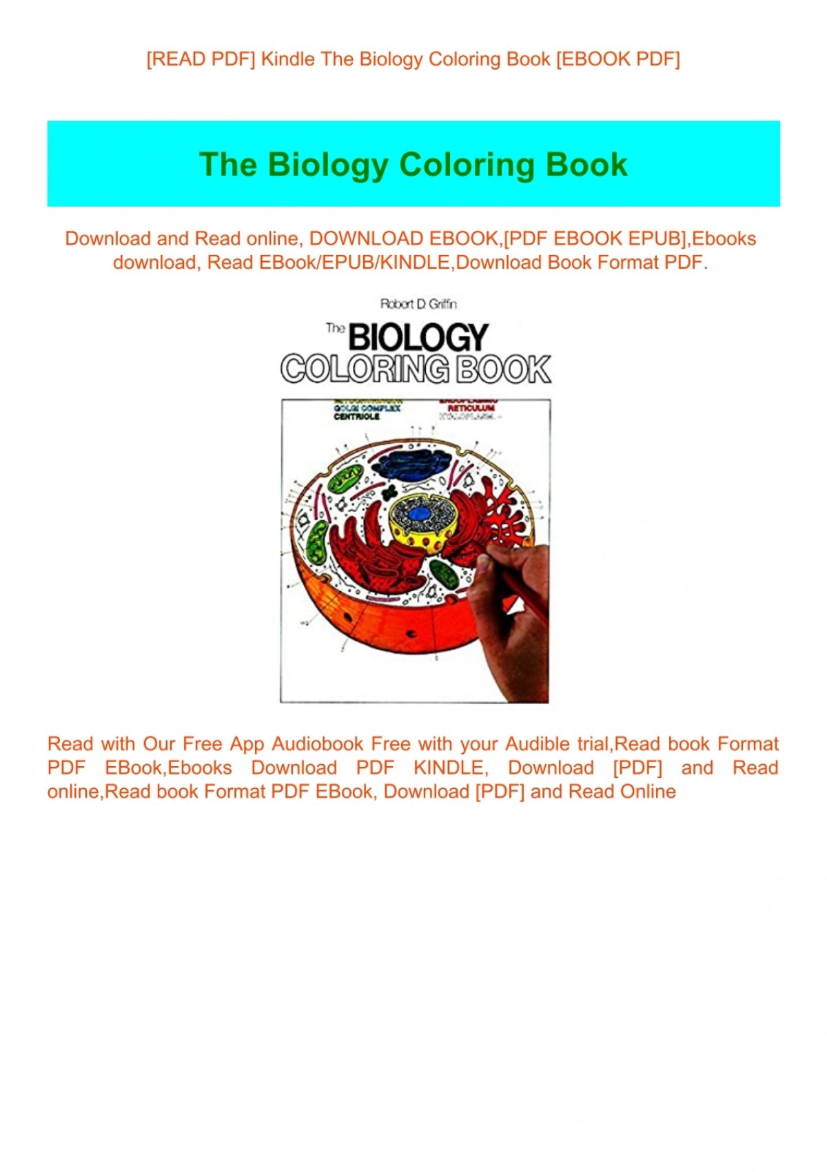 Download Read Pdf Kindle The Biology Coloring Book Ebook Pdf
