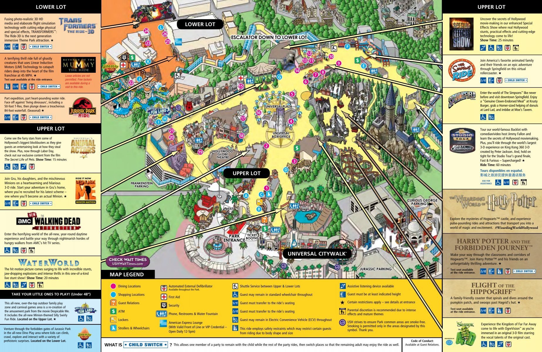 harry potter and the forbidden journey layout
