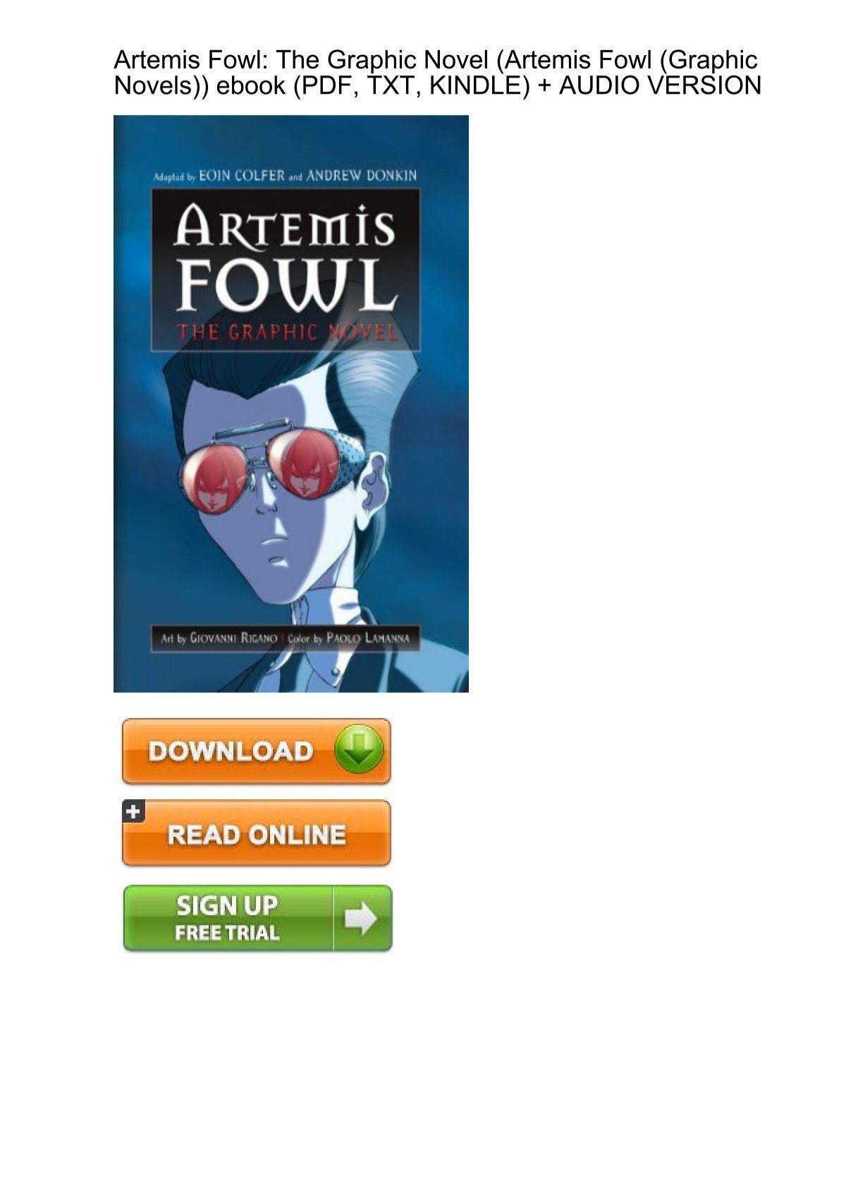 Artemis fowl graphic novels download free appsforcebackuper