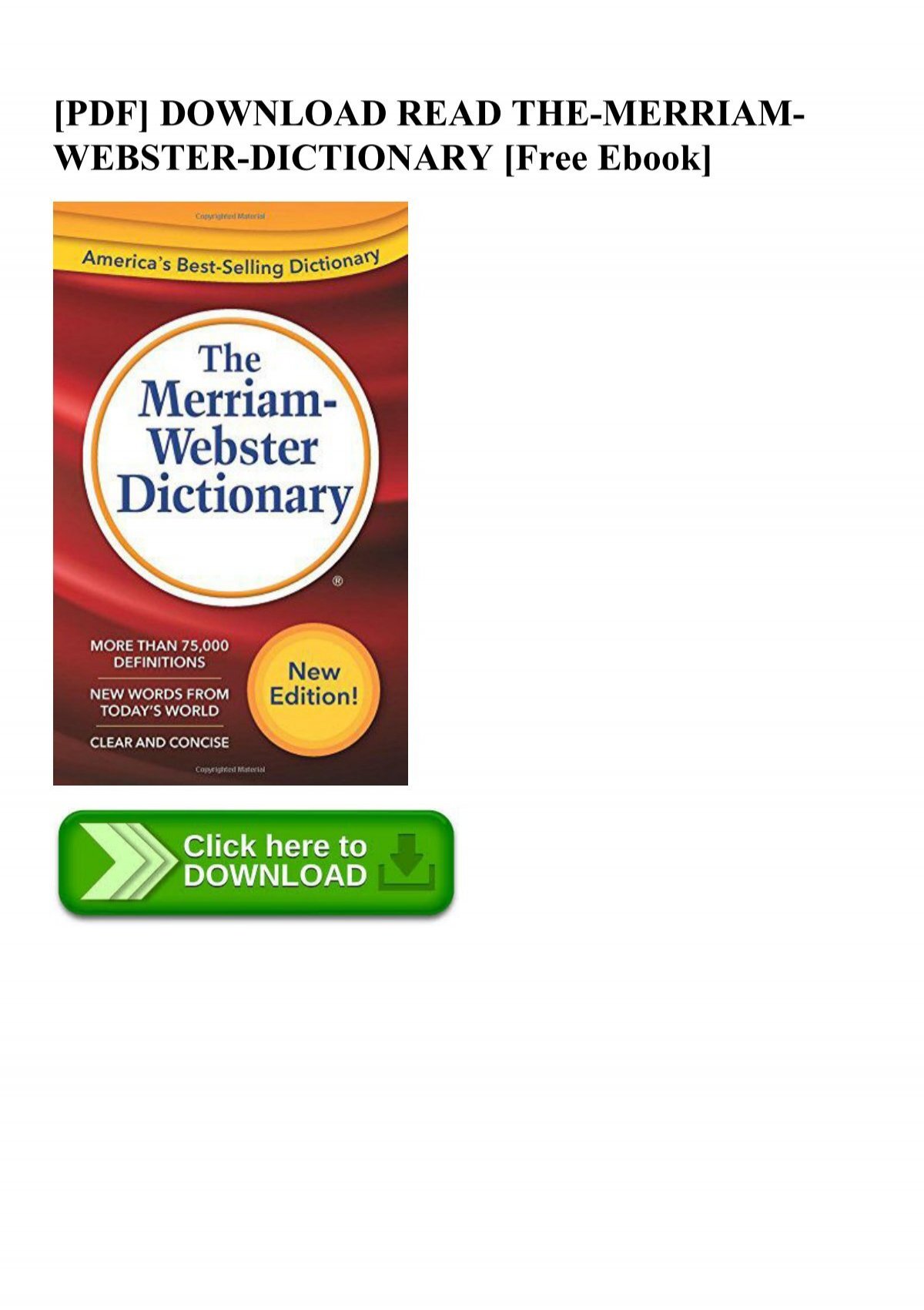 merriam webster dictionary free download for mac