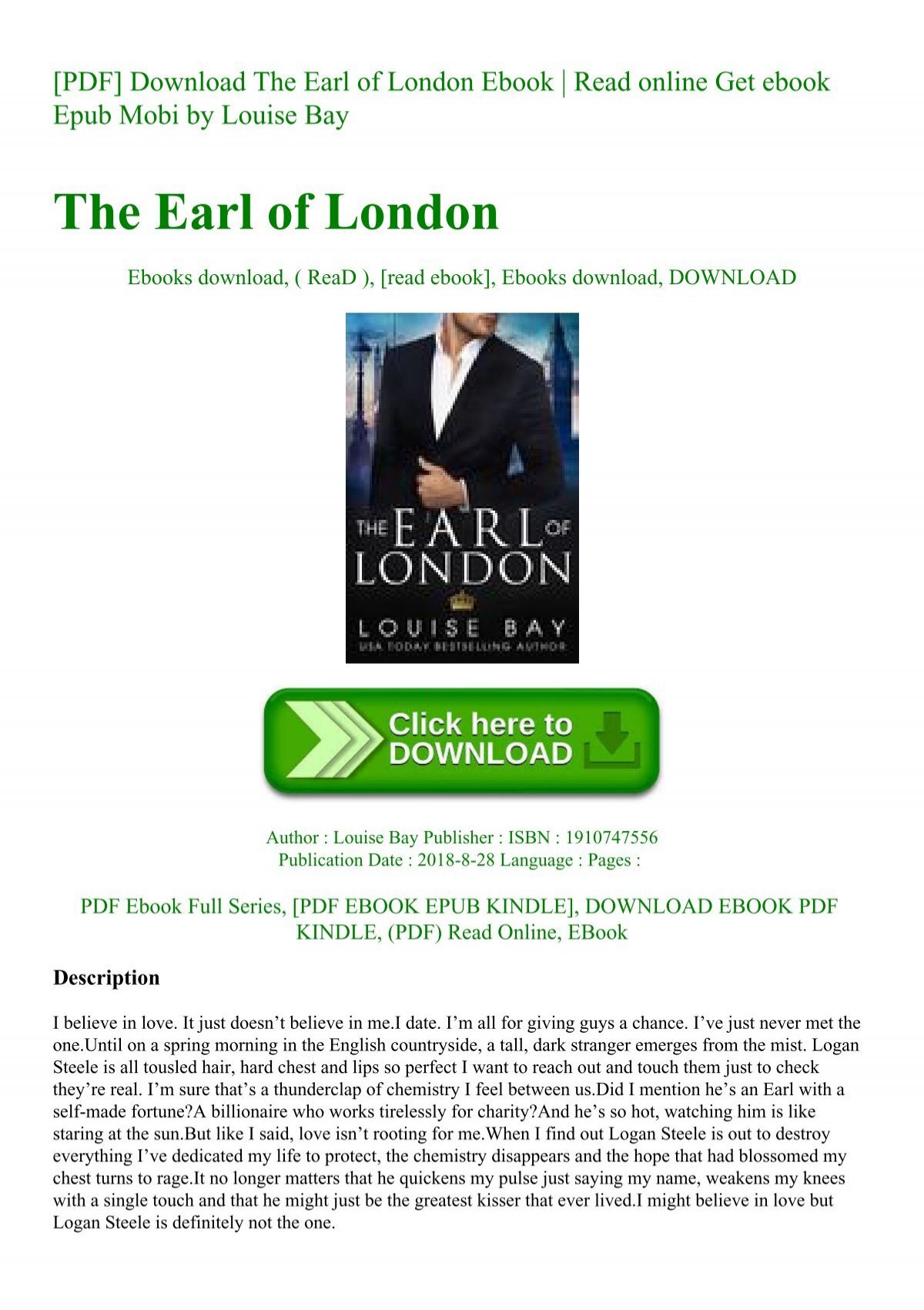  The Earl of London (The Royals Book 4) eBook : Bay