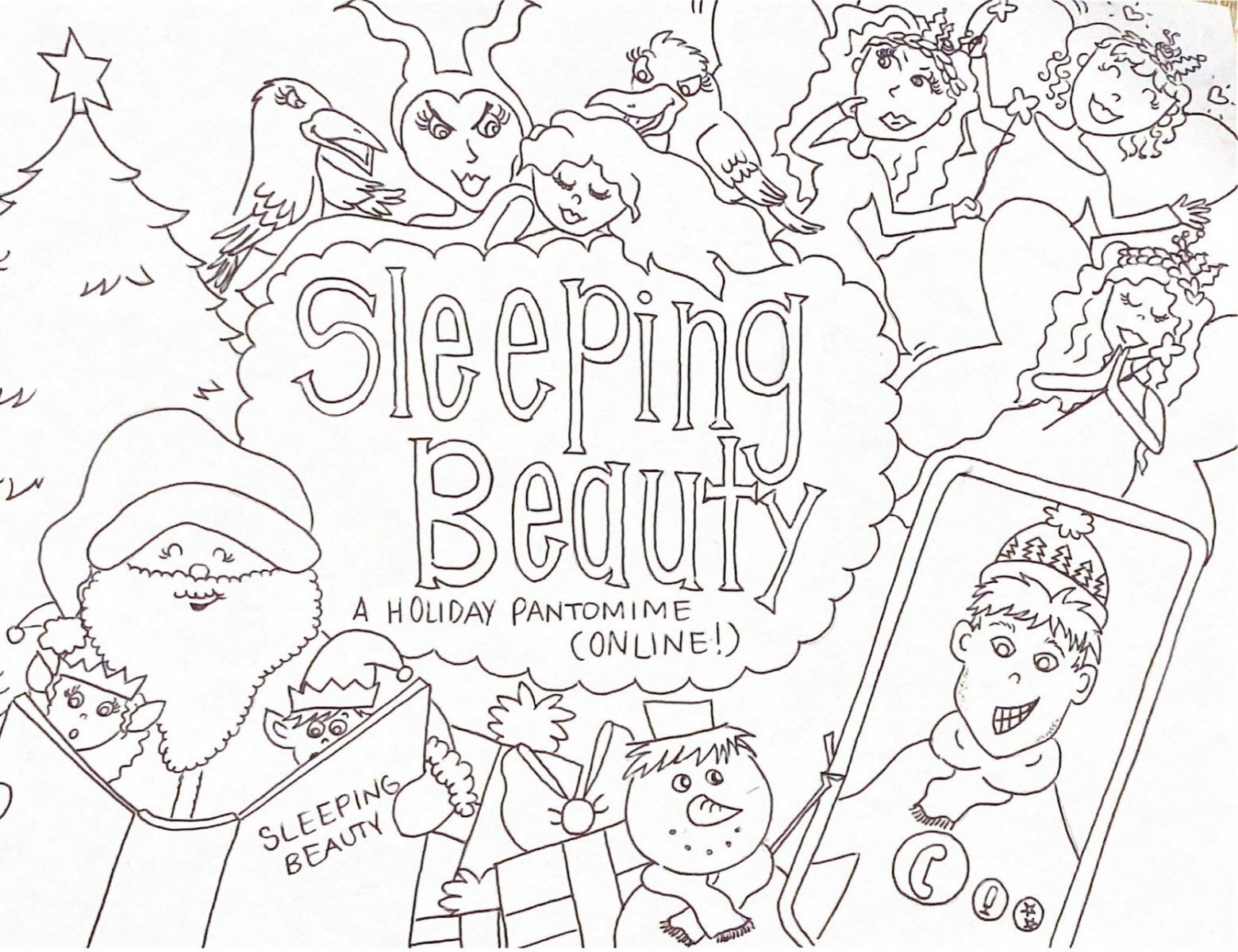 Sleeping Beauty Colouring Sheet