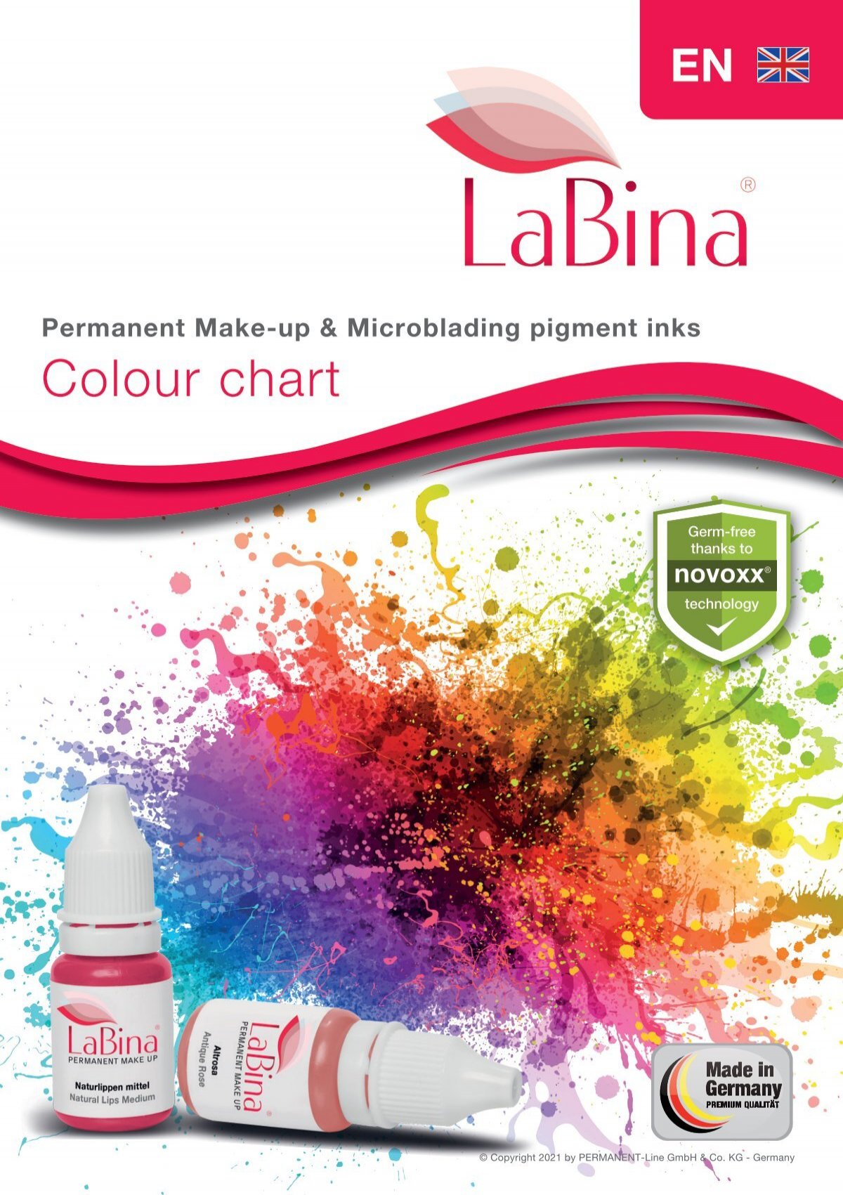 EN - LaBina Pigment Inks - Colour Chart - Permanent Make-up and Microblading